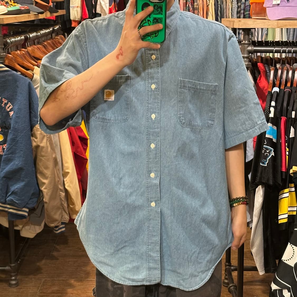 [HI] 칼하트 반팔 데님셔츠 상품이미지2