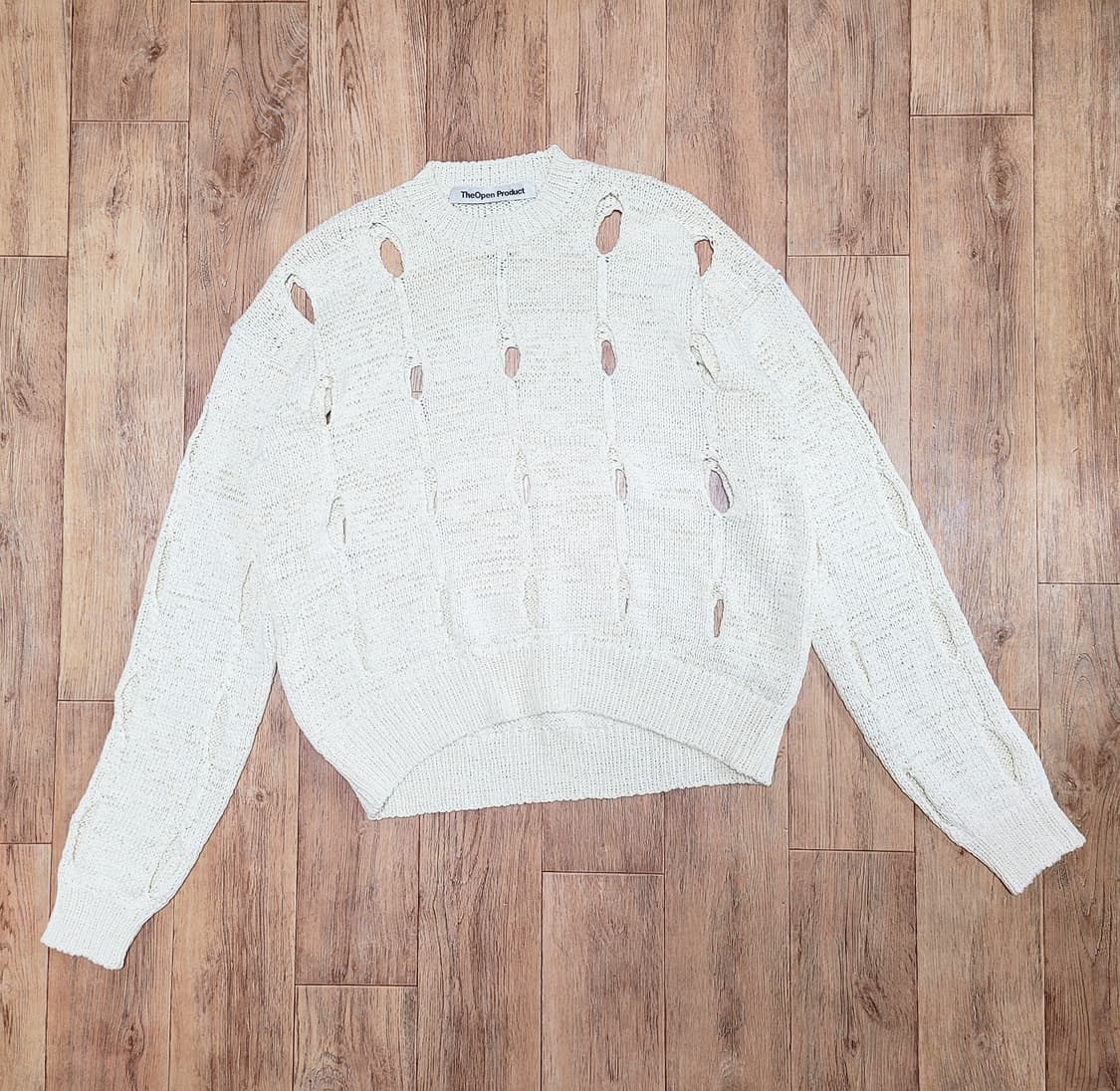 더오픈프로덕트(TheOpen Product) 컷아웃 코튼스웨터 새상품 상품이미지3