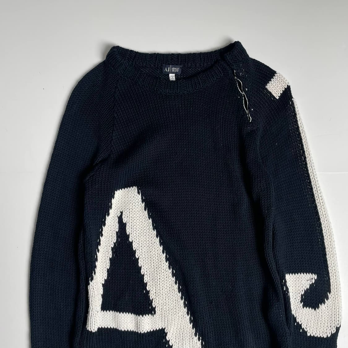 Armani jeans 후크 AJ 레터링 니트 (italy)   상품이미지2