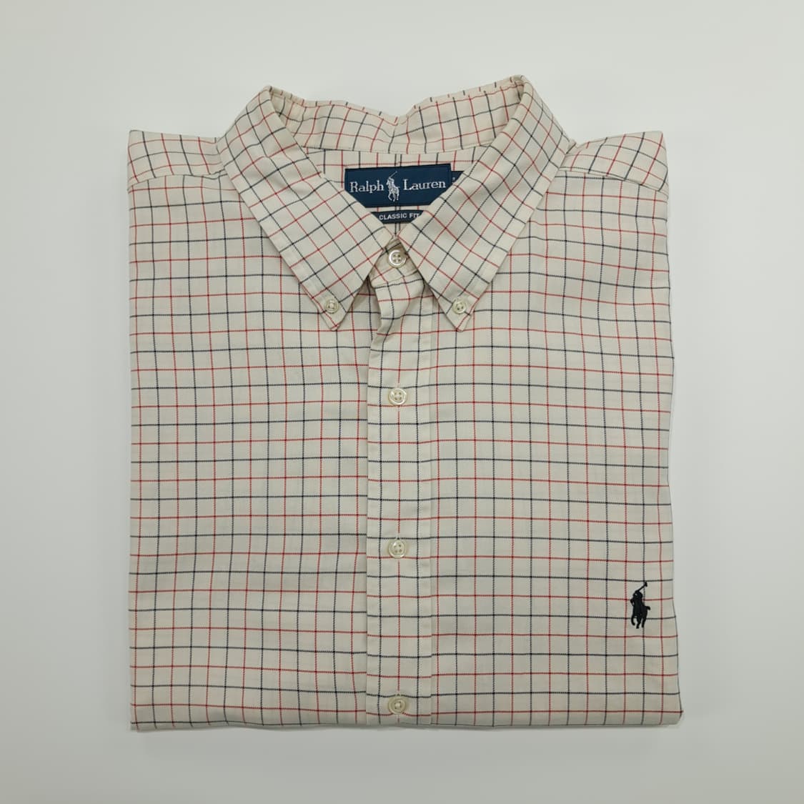 CN822 3XB 폴로 랄프로렌 레드블랙 스몰체크 긴팔 셔츠 남방 상품이미지9