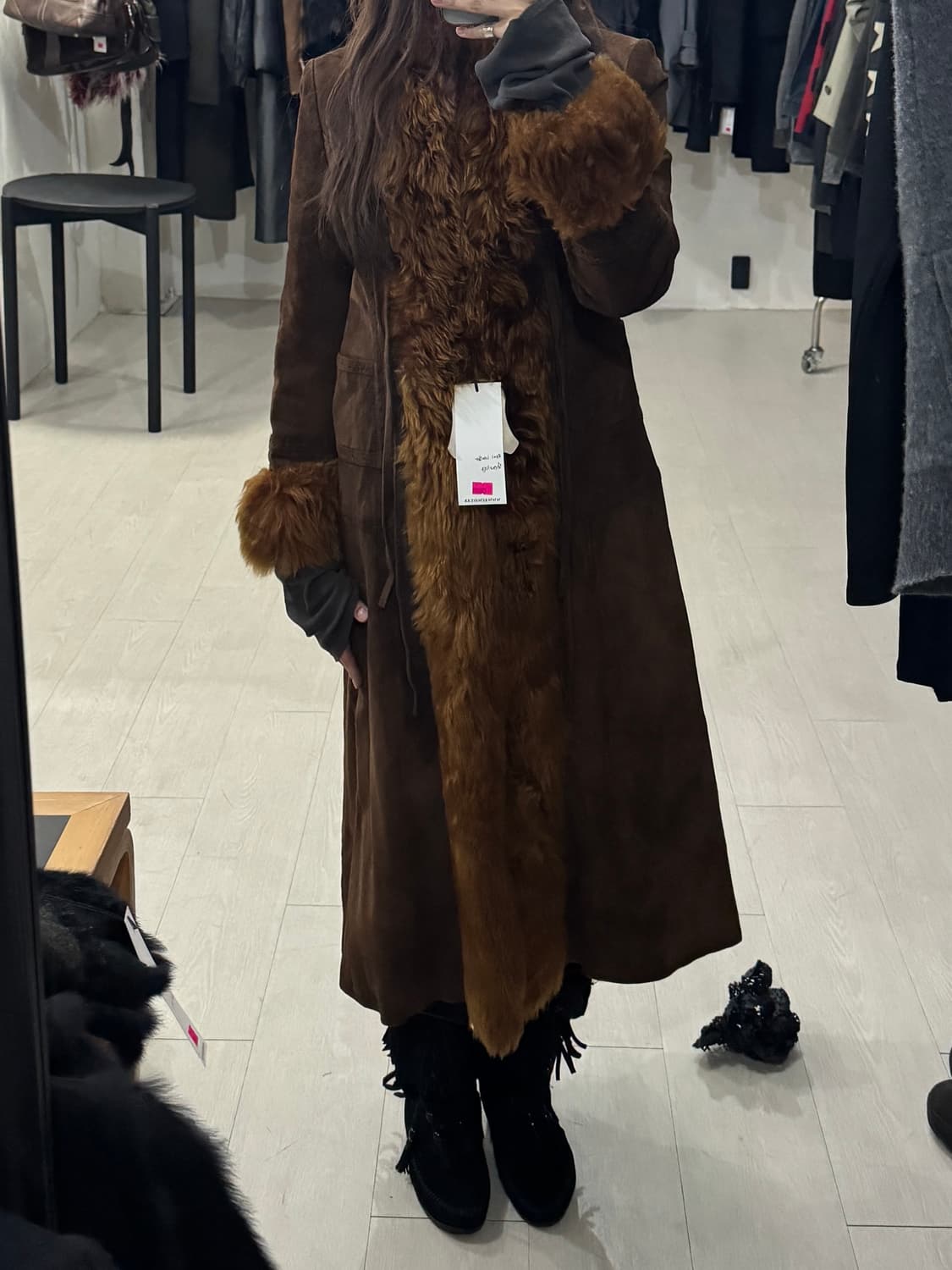 real leather&fur 시어링코트 상품이미지7