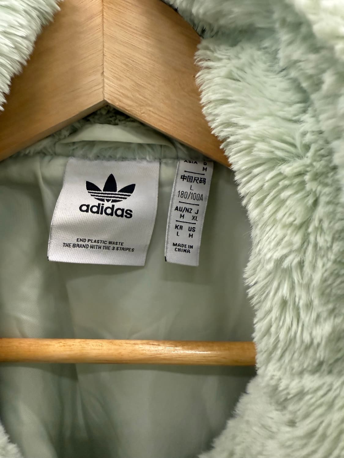 아디다스 트레포일 퍼 후리스자켓 L  상품이미지2