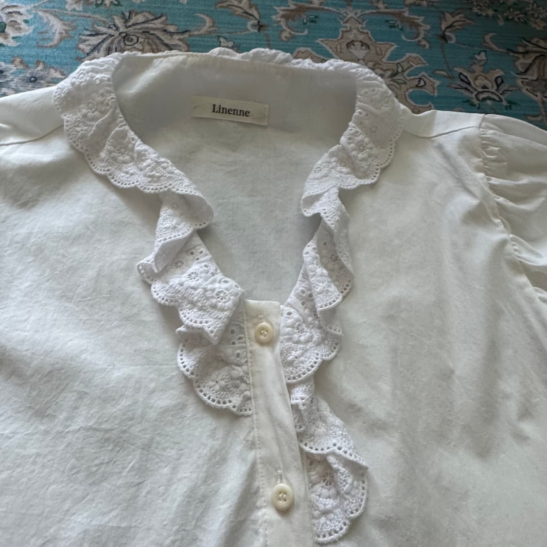 화이트 레이스 러블리 블라우스 상품이미지9