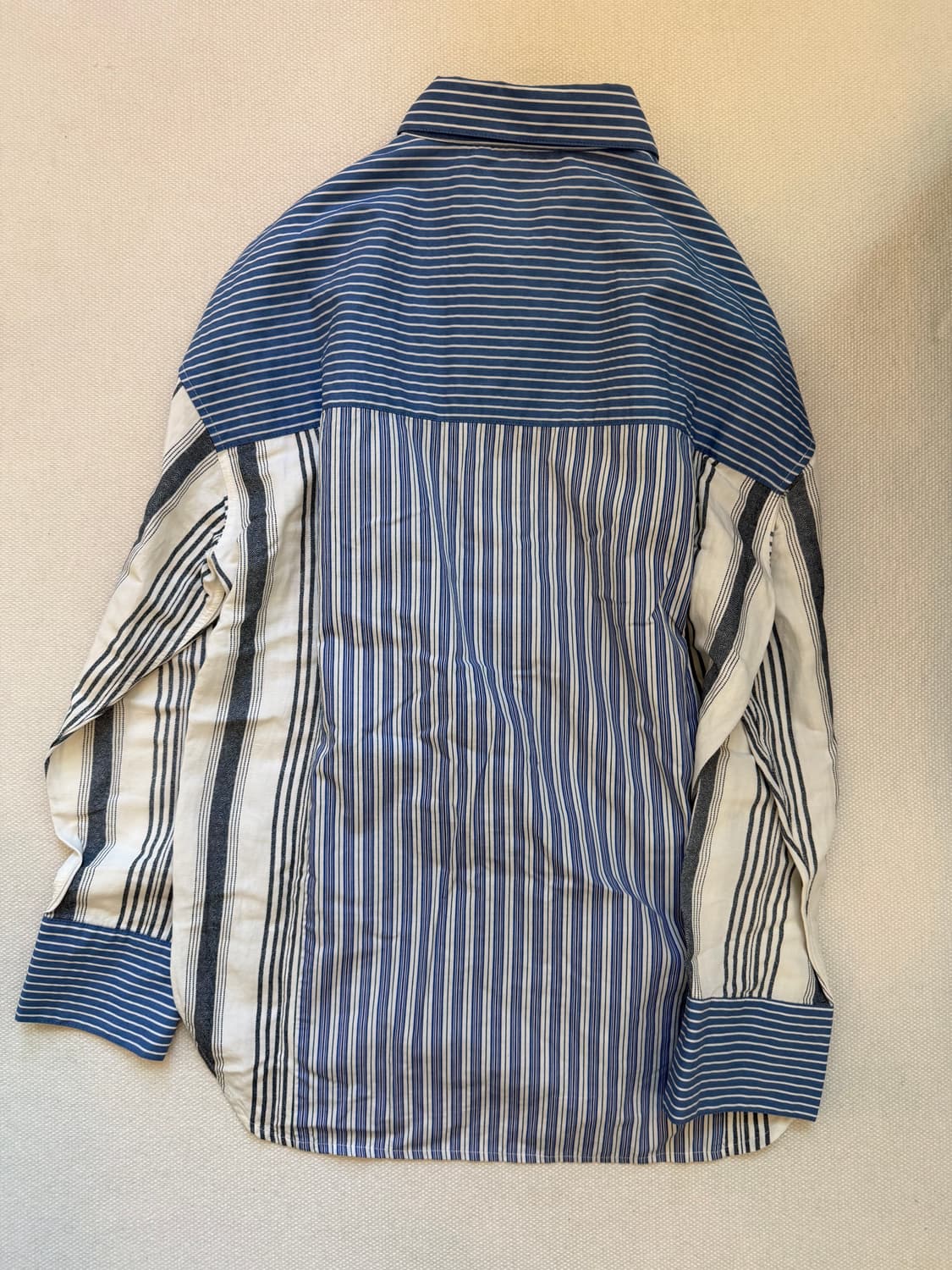 앤더슨벨 스트라이프 패치워크 셔츠 M 상품이미지3
