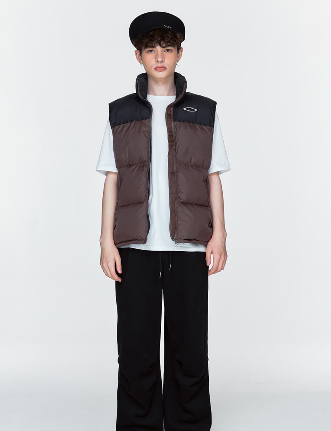 노이아고 조끼 패딩 NOI1074 리버시블 다운 패딩 베스트 (브라운)  상품이미지1
