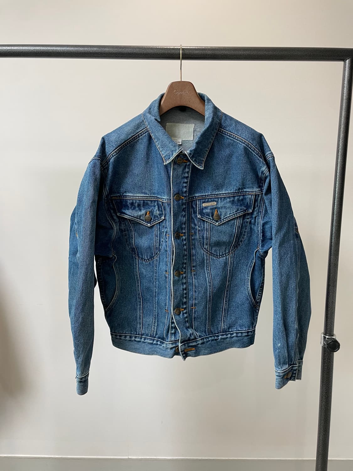 (L) 90s Puma 푸마 빈티지 데님 트러커 자켓 상품이미지1