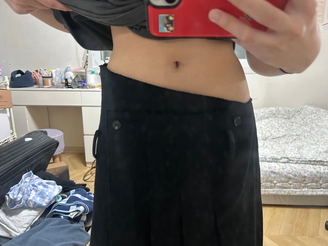 lcdc 언발란스 플리츠 스커트 치마 상품이미지3