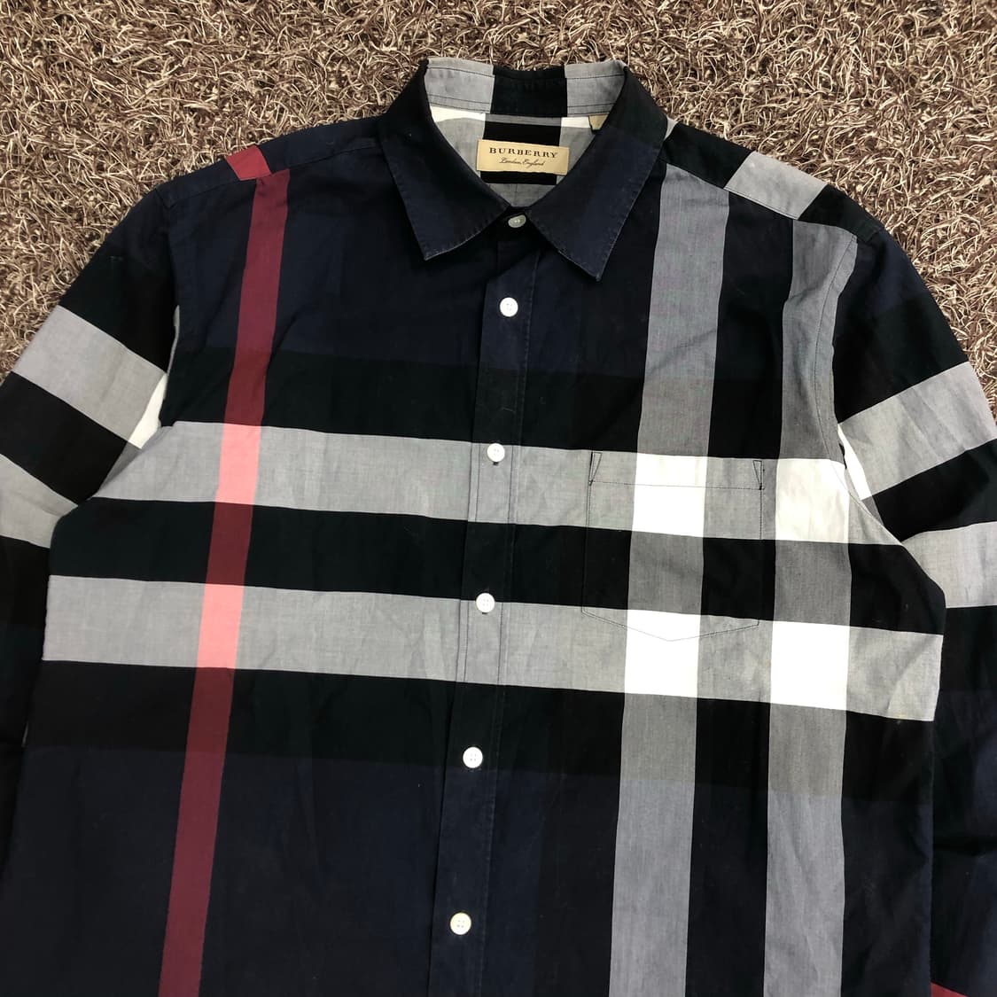 버버리 체크 코튼 셔츠 상품이미지2