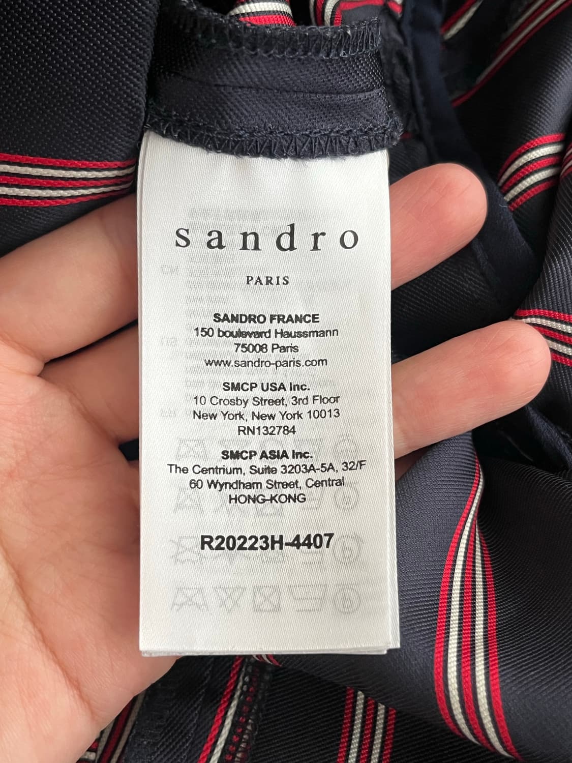 36) 산드로 Sandro 스트라이프 새틴 미니 원피스 상품이미지6