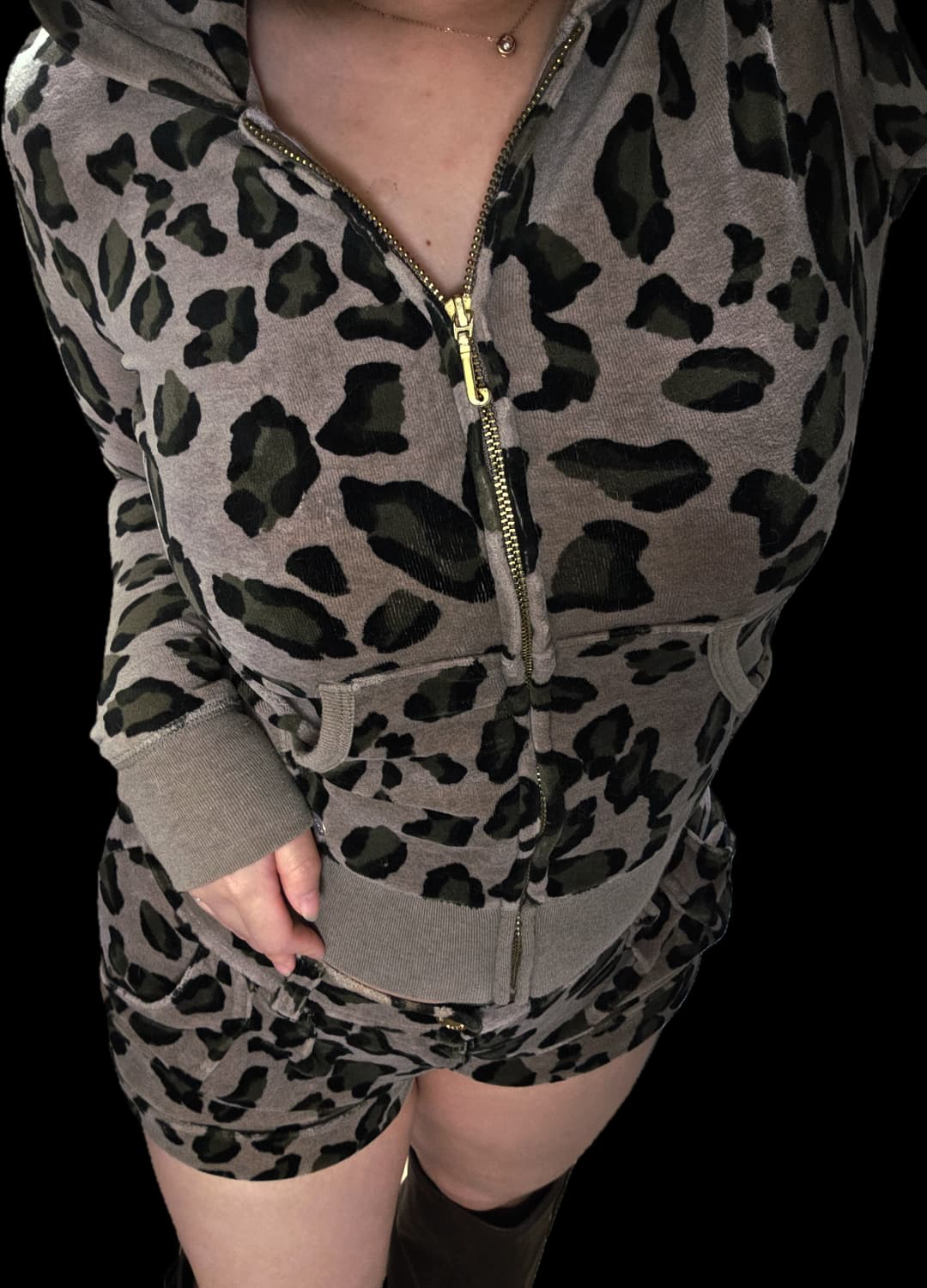 쥬시꾸뛰르 레오파드 세트 사이즈 (P) (쁘띠 스몰) 상품이미지2