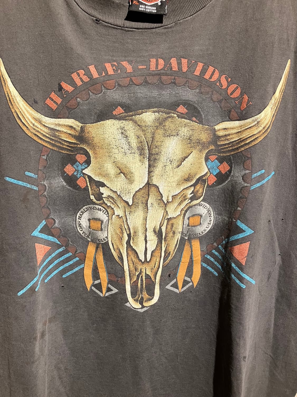 90s USA 빈티지 할리데이비슨 슬리브리스 나시 상품이미지3