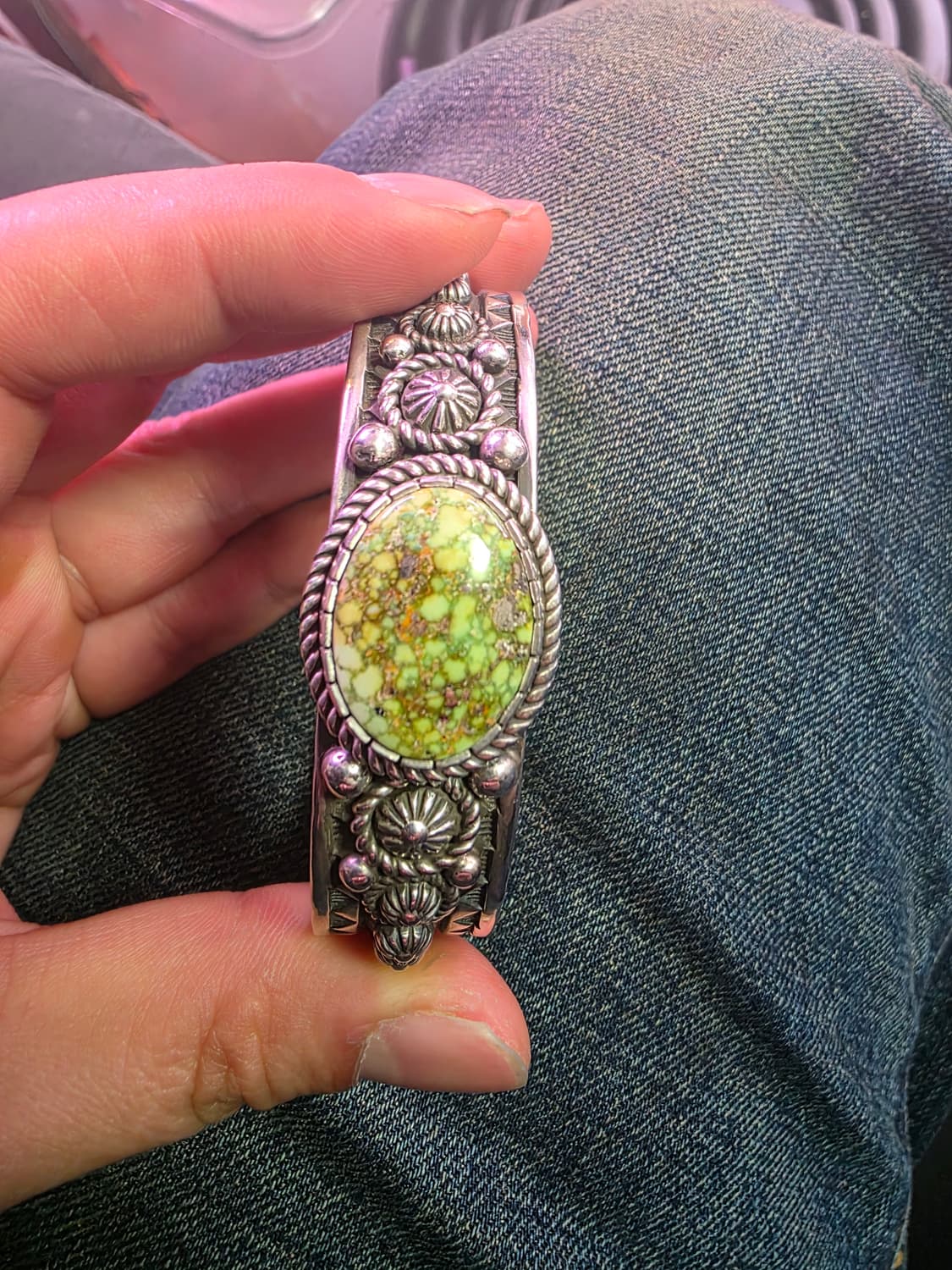 나바호 터키석 실버 팔찌 상품이미지2