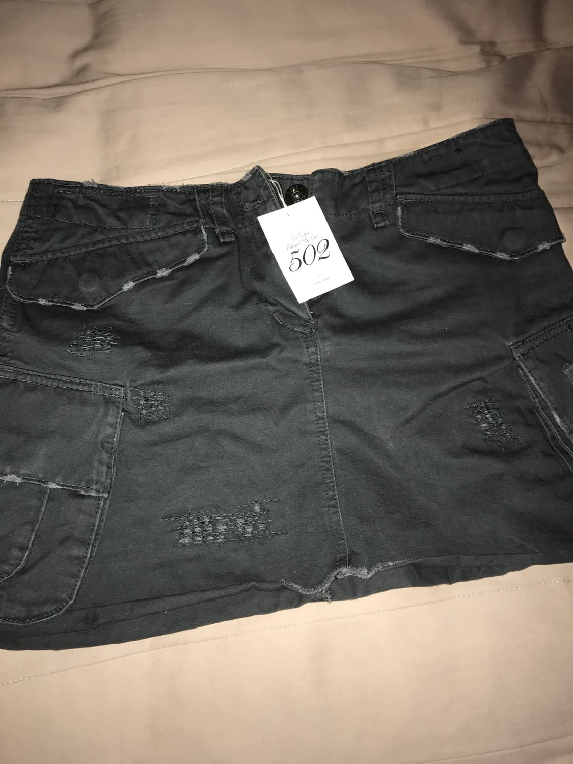 빈티지 카고 미니스커트 카키 상품이미지1