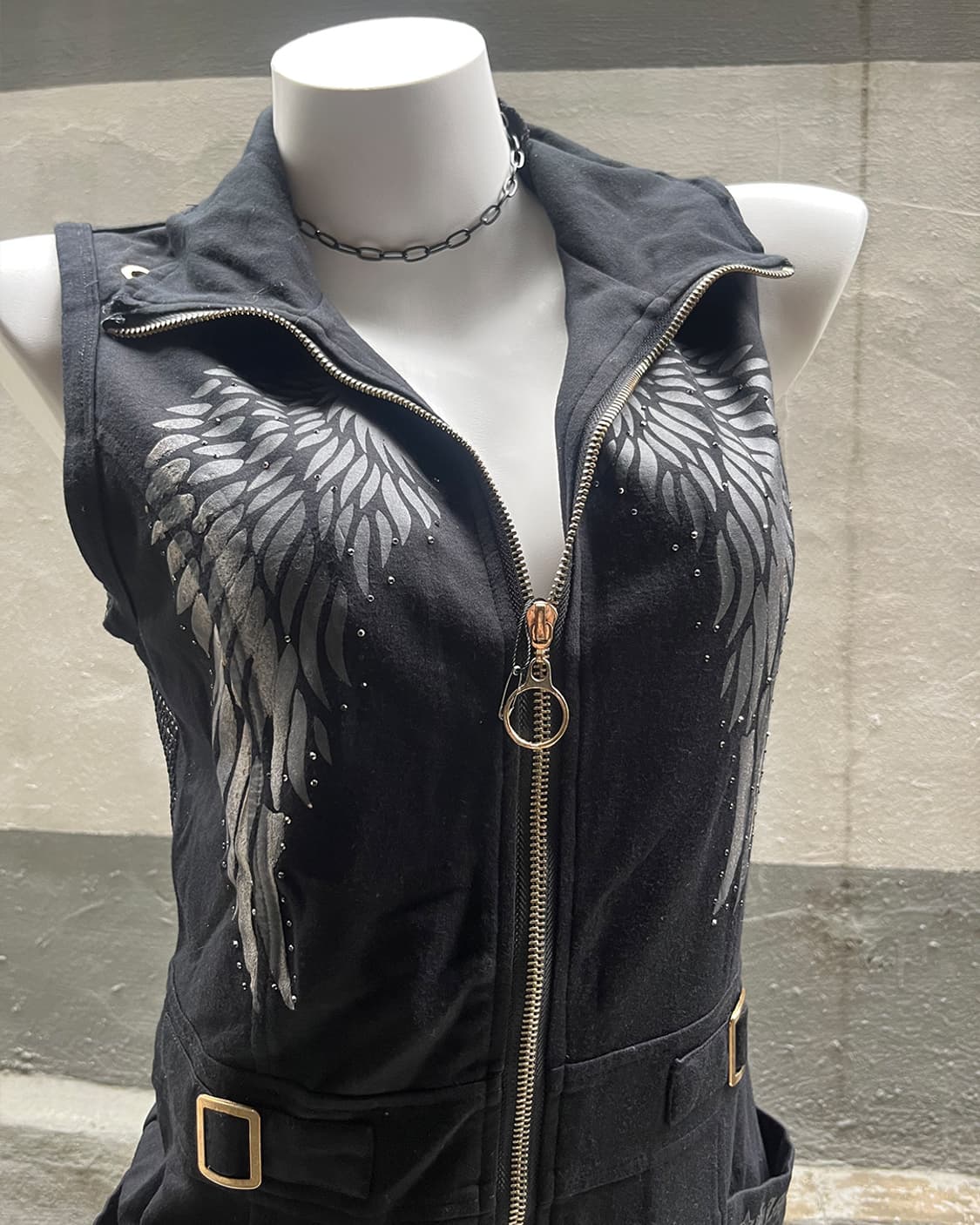 Y2K FALLEN ANGEL ZIP DRESS 상품이미지5