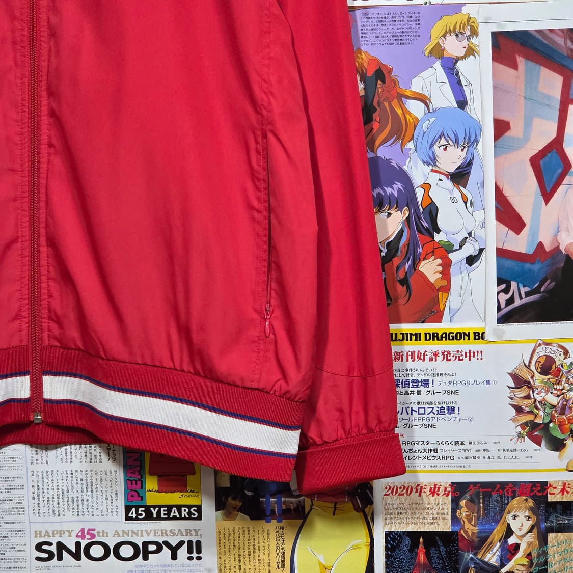 카파 캐나다 레드 패치 바람막이 점퍼 상품이미지5