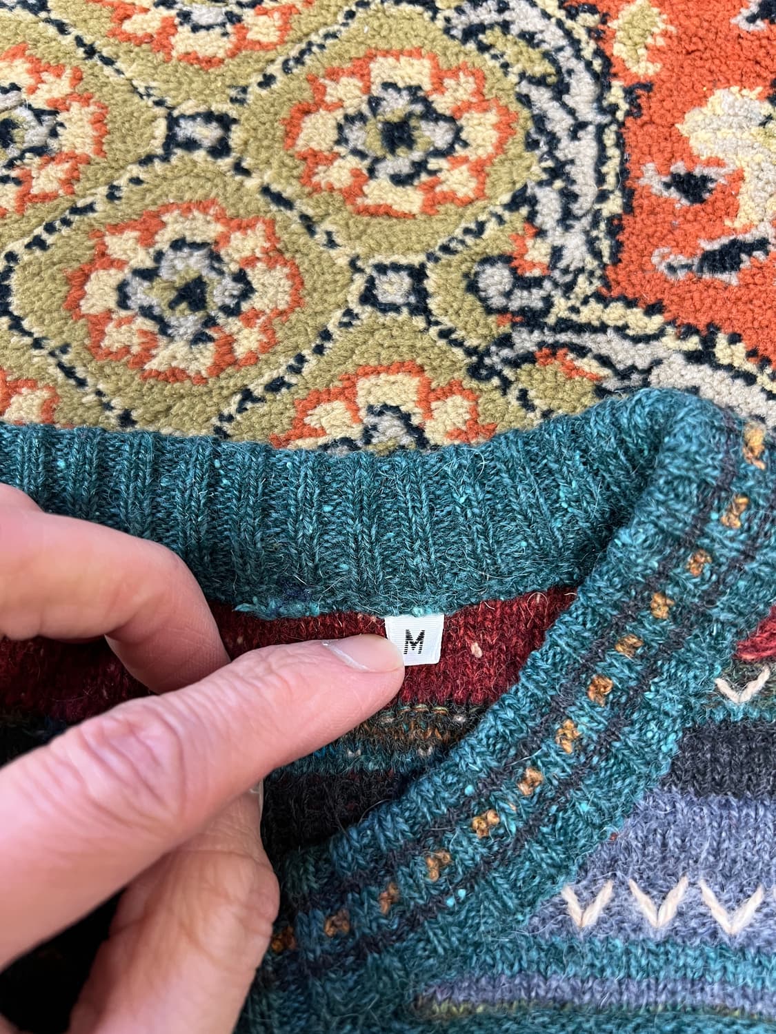 [M] 이태리 패턴 알파카 울 니트 상품이미지3