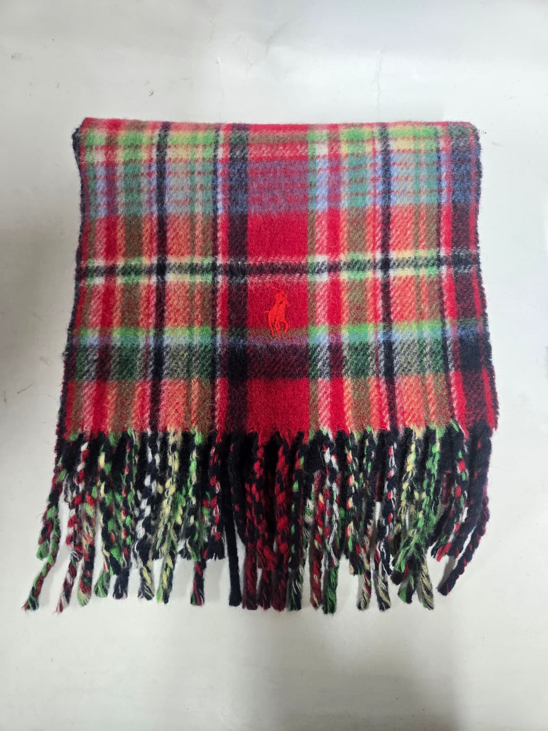 폴로 랄프로렌 양모 체크 목도리 상품이미지6