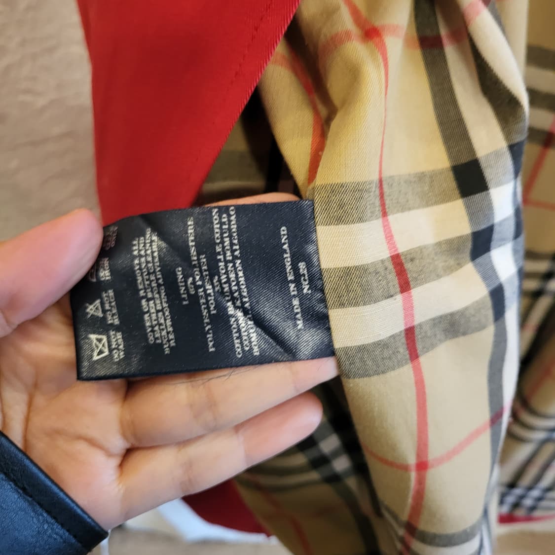 버버리 레드 노바 체크 후드 코트 트렌치 자켓 상품이미지8