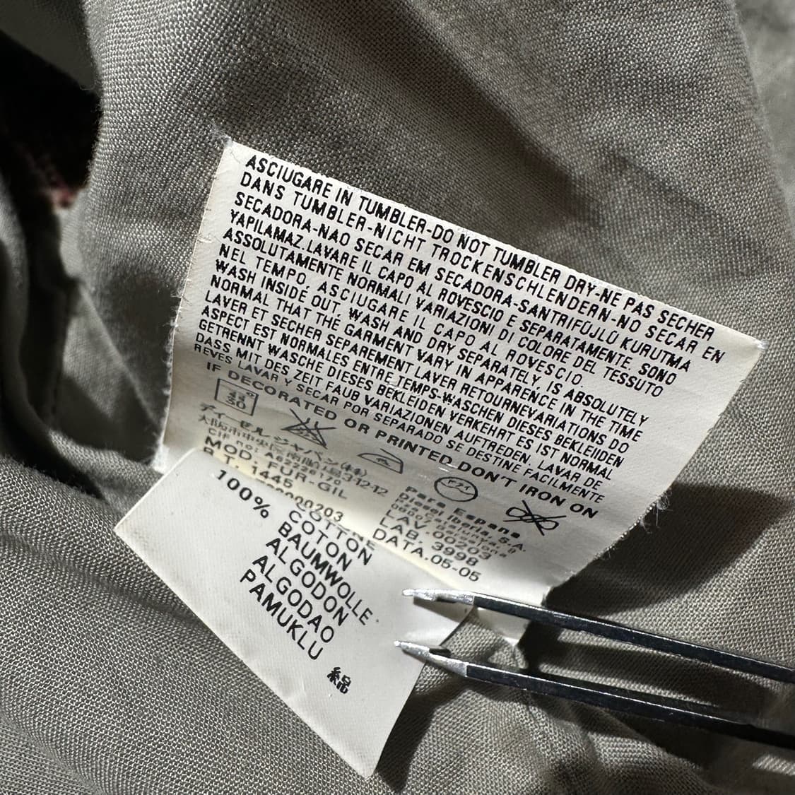 디젤 웨스턴 체크 후리스 베스트 조끼 상품이미지10