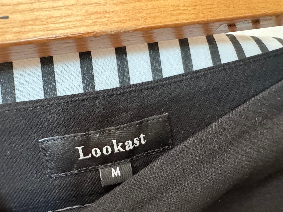 룩캐스트 울 핀턱 롱스커트 (black) m 상품이미지5