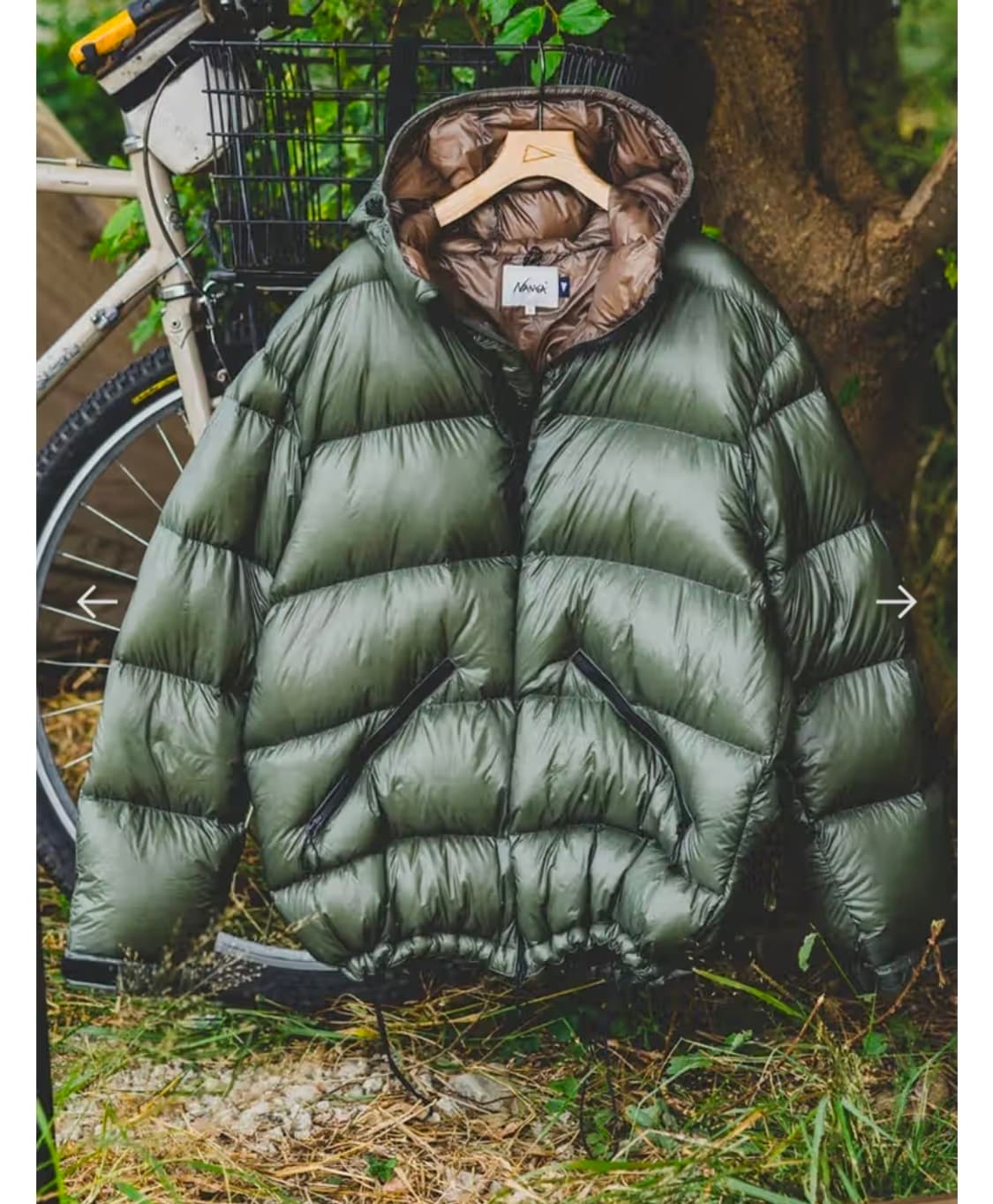 [M] 난가 x 필그림 다운 올리브 상품이미지1