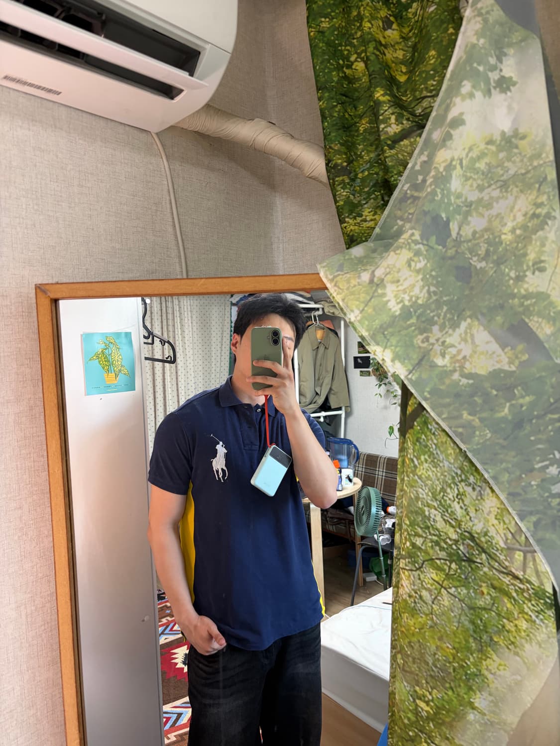 폴로 랄프로렌 빅포니 배색 카라티 pk티 네이비 상품이미지2