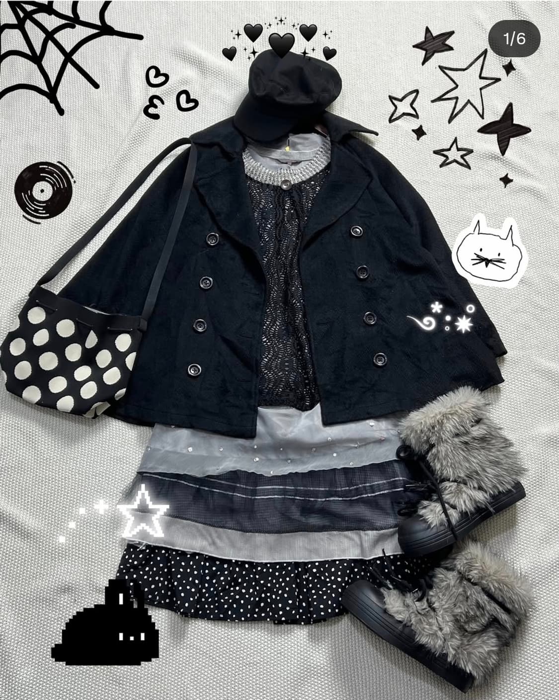 도쿄모리 모리걸 무채색 코디 안에 원피스 세트 판매합니다!! 상품이미지1