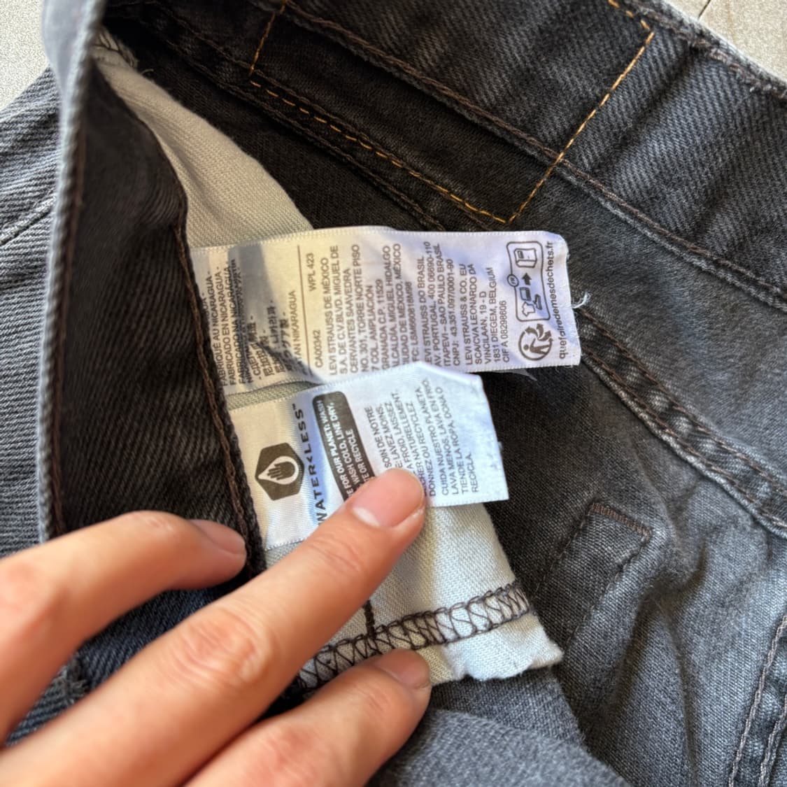 리바이스 정품 505 데님 블랙 팬츠 바지 상품이미지5