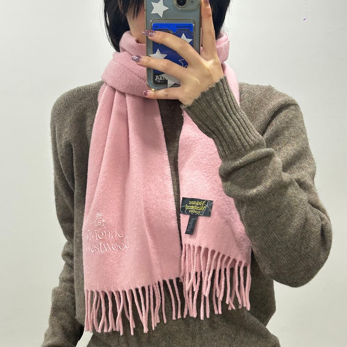 Vivienne westwood 비비안웨스트우드 라이트 핑크 목도리  상품이미지2