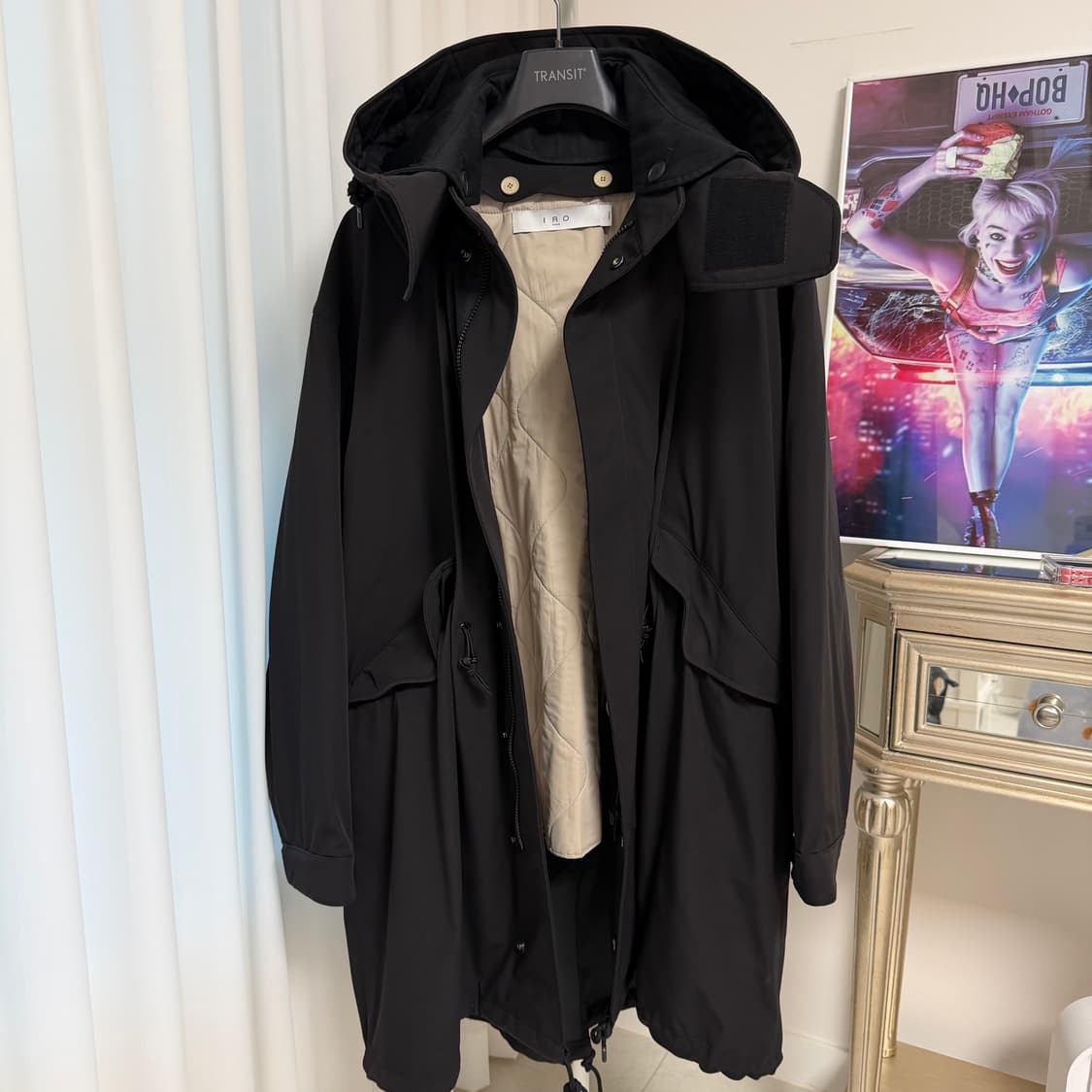 이로 IRO 남성 블랙 MADELEINE 디테쳐블 피쉬테일 점퍼 상품이미지6