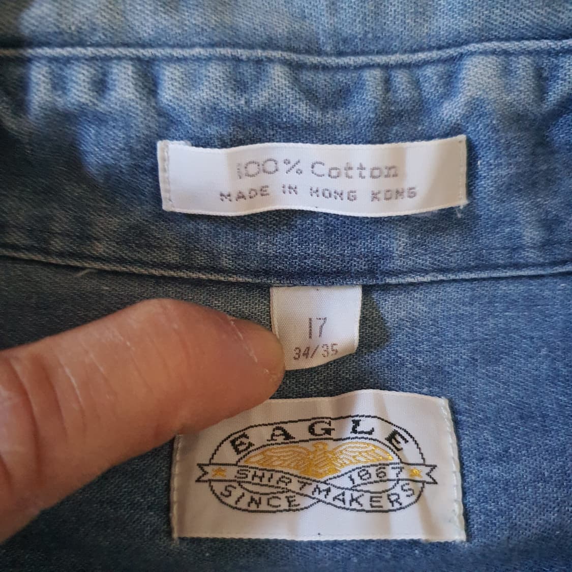 80s 이글 셔츠메이커스 샴브레이 셔츠 no.48 상품이미지4