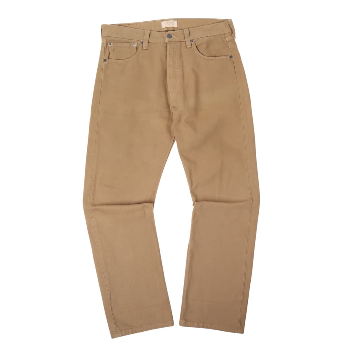 리바이스 501 베이지 스트레이트 레그 버튼플라이 데님팬츠 상품이미지5