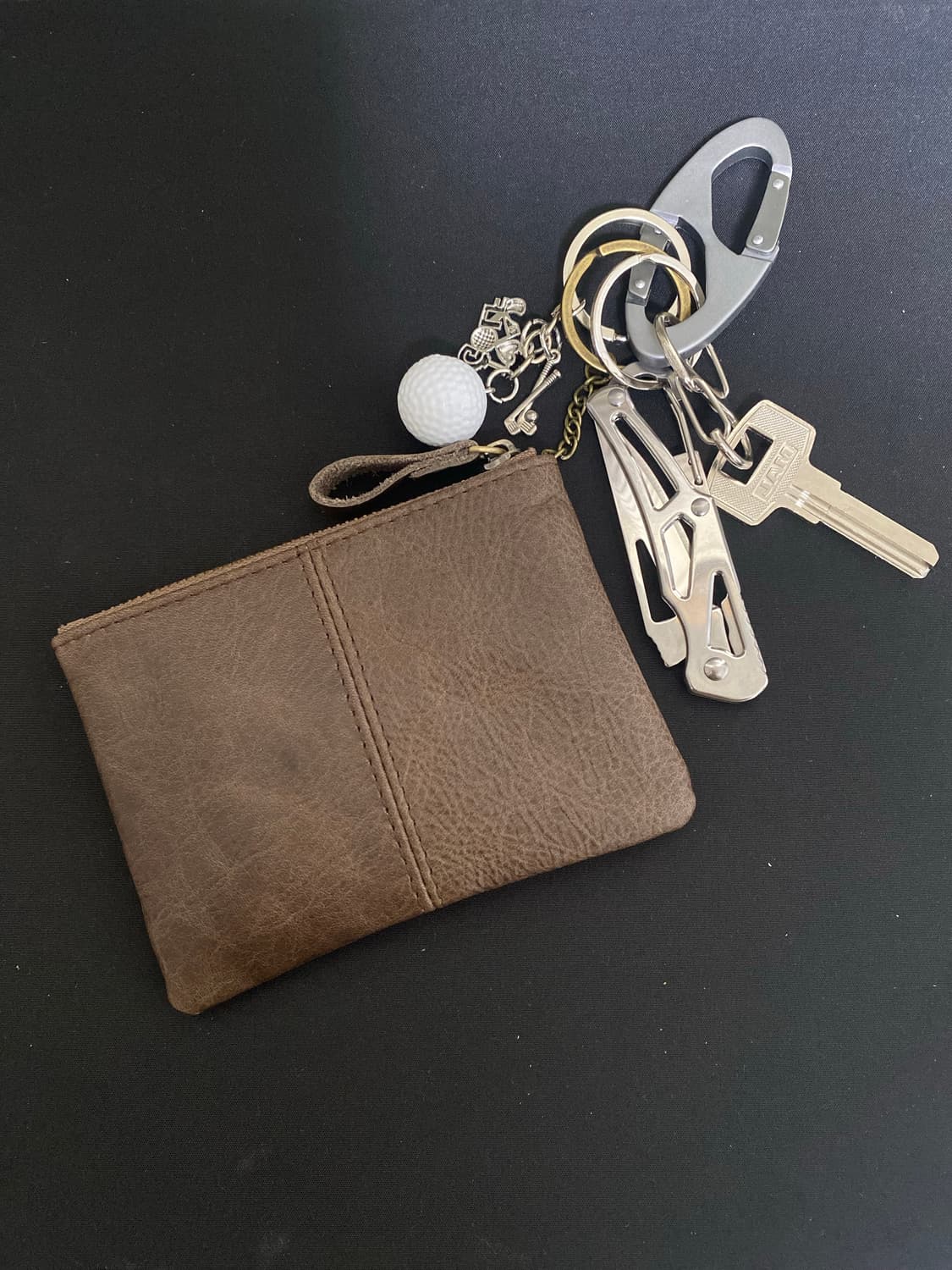 빈티지 레더 파우치 키링 상품이미지3