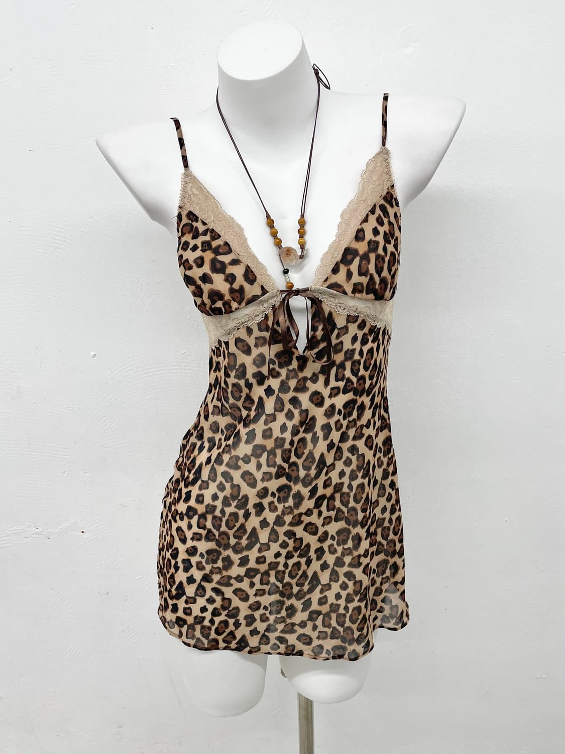 에블린 갸루 호피 레이스 슬립 상품이미지1