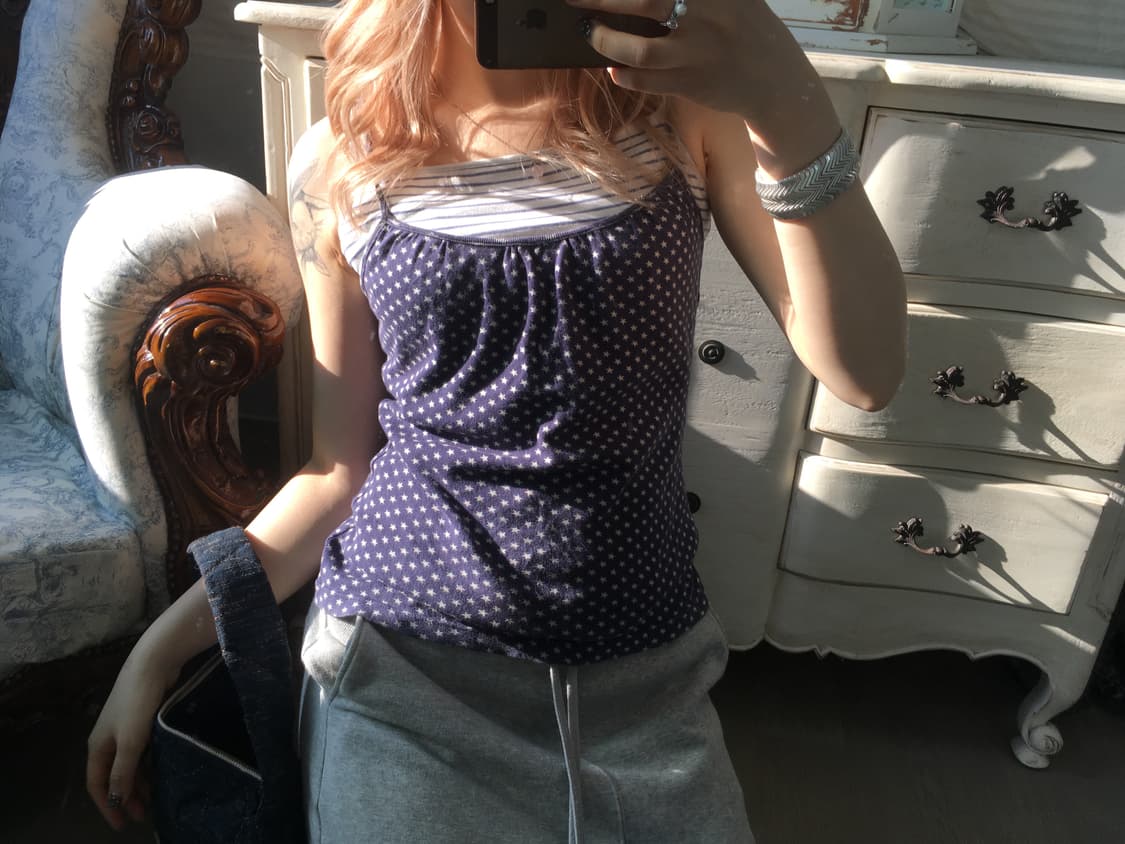 Set) 별 패턴 슬리브리스 + 스트라이프 슬리브리스 상품이미지3