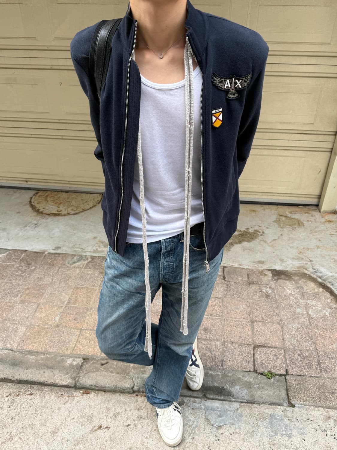 Armani Exchange logo jersey bomber 상품이미지1