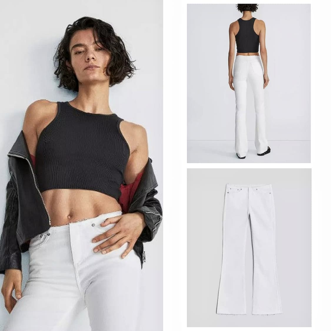 랙앤본 세미 부츠 화이트 데님 진 (25) 상품이미지2