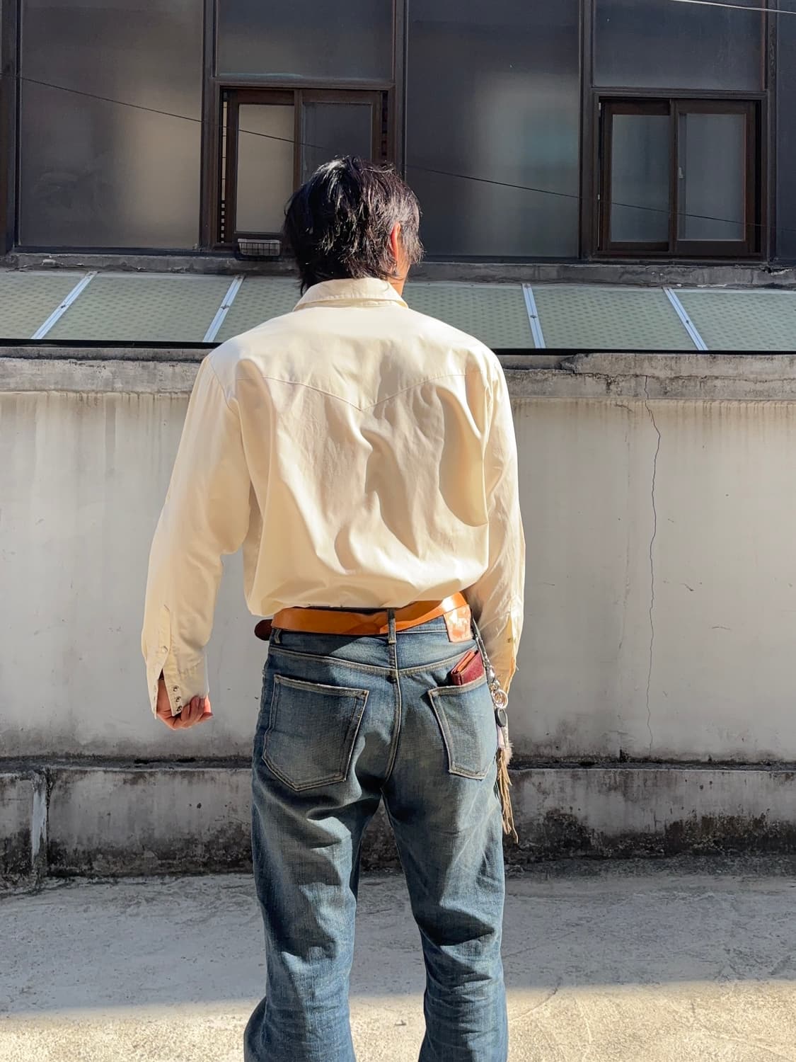 Vintage Cream cowboy Western Shirt 상품이미지3
