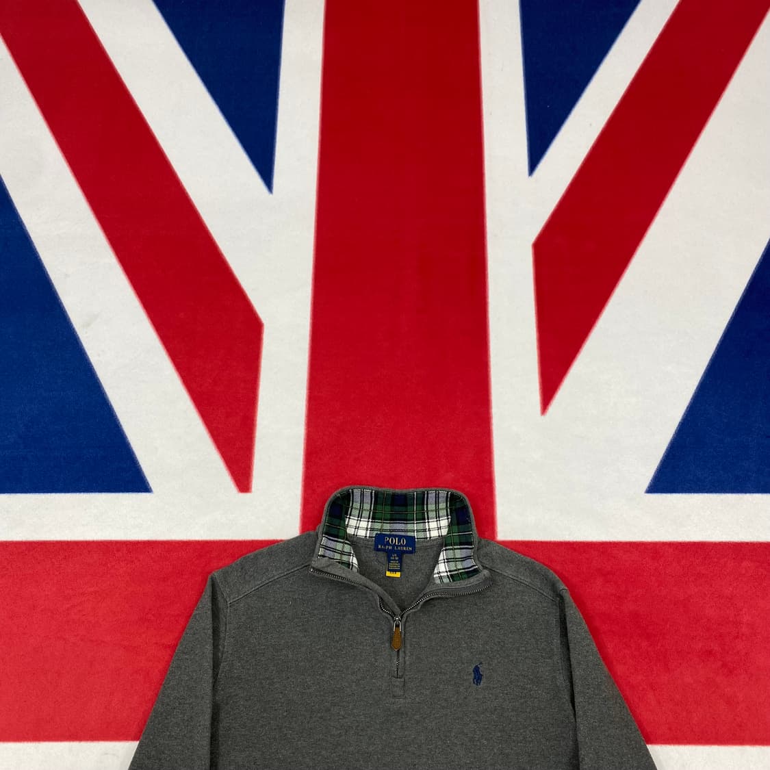 폴로 반집업 스웻셔츠 실측 여성55 상품이미지2