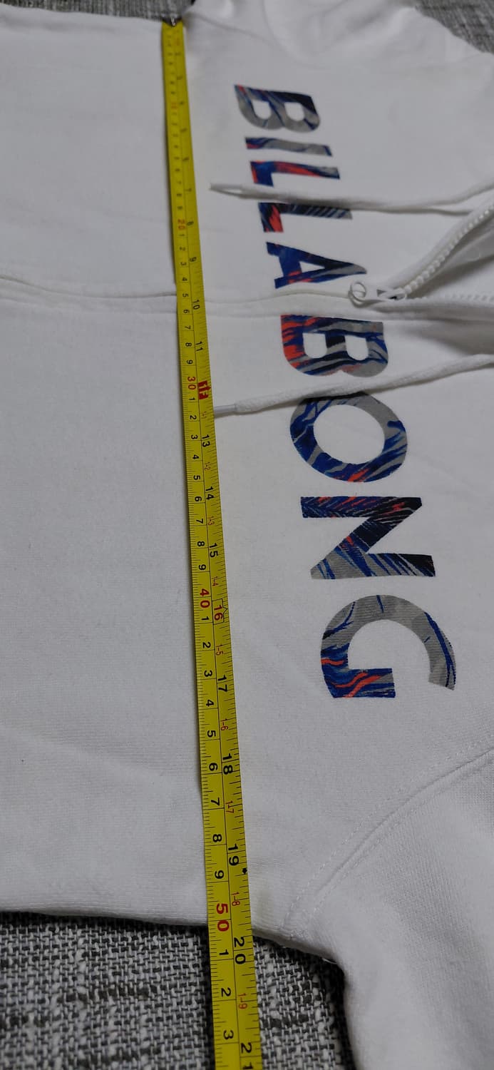 BILLABONG 빌라봉 화이트 패턴 후드집업 M 상품이미지8