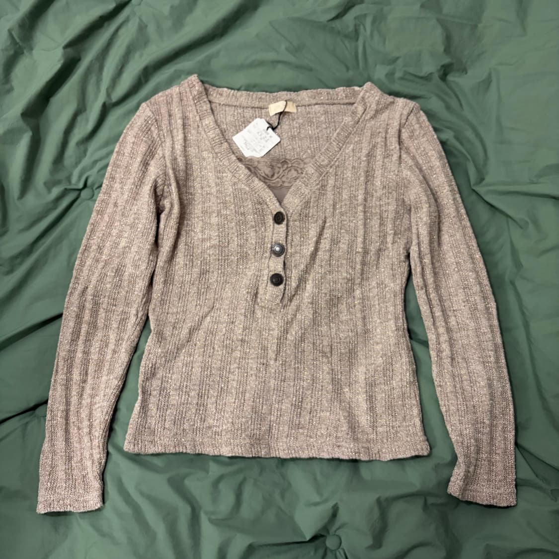 레이스 레이어드 티셔츠 갸루 상품이미지1