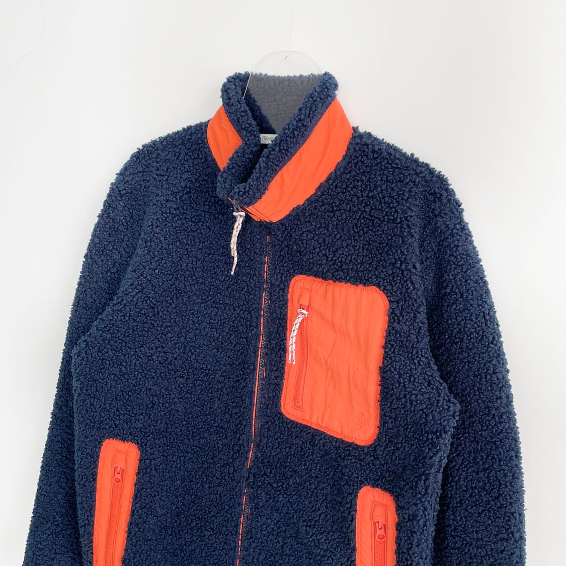 A1 유니클로 x JW 앤더슨 네이비 오렌지 배색 플리스 재킷 L사이즈 상품이미지2