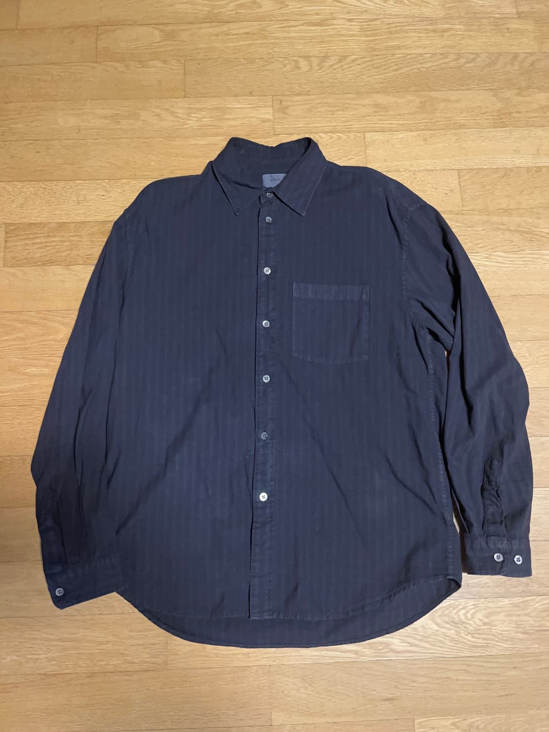 [1] 고낙 스트라이프 셔츠 퍼플 차콜 상품이미지1