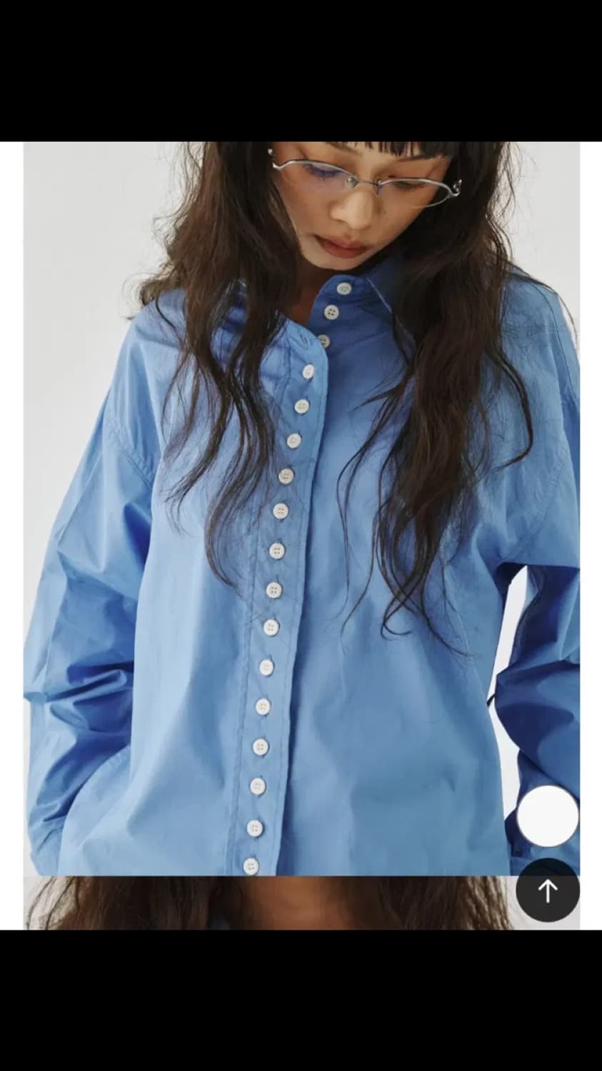플리즈프로젝트 페이퍼 버튼 셔츠 skyblue free 상품이미지6