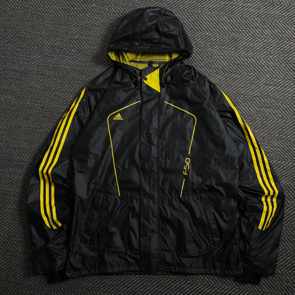 아디다스 F50 블랙 옐로우 우븐 바람막이o 4178 상품이미지1