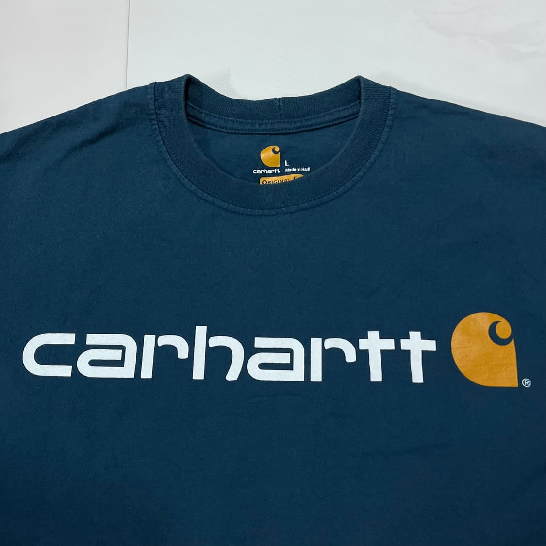 [정품] 칼하트 청록 빅로고 반팔티 [ 오리지널L ] 상품이미지3