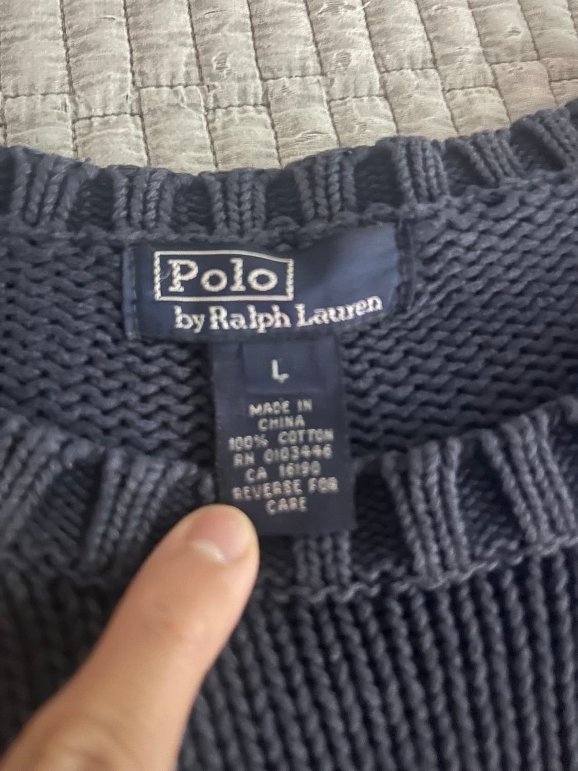 폴로랄프로렌 성조기 니트 블루택  상품이미지2