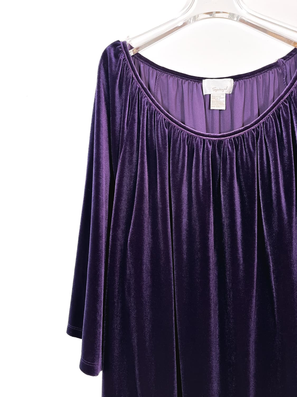 빈티지 퍼플 벨벳 블라우스 원피스 상품이미지4