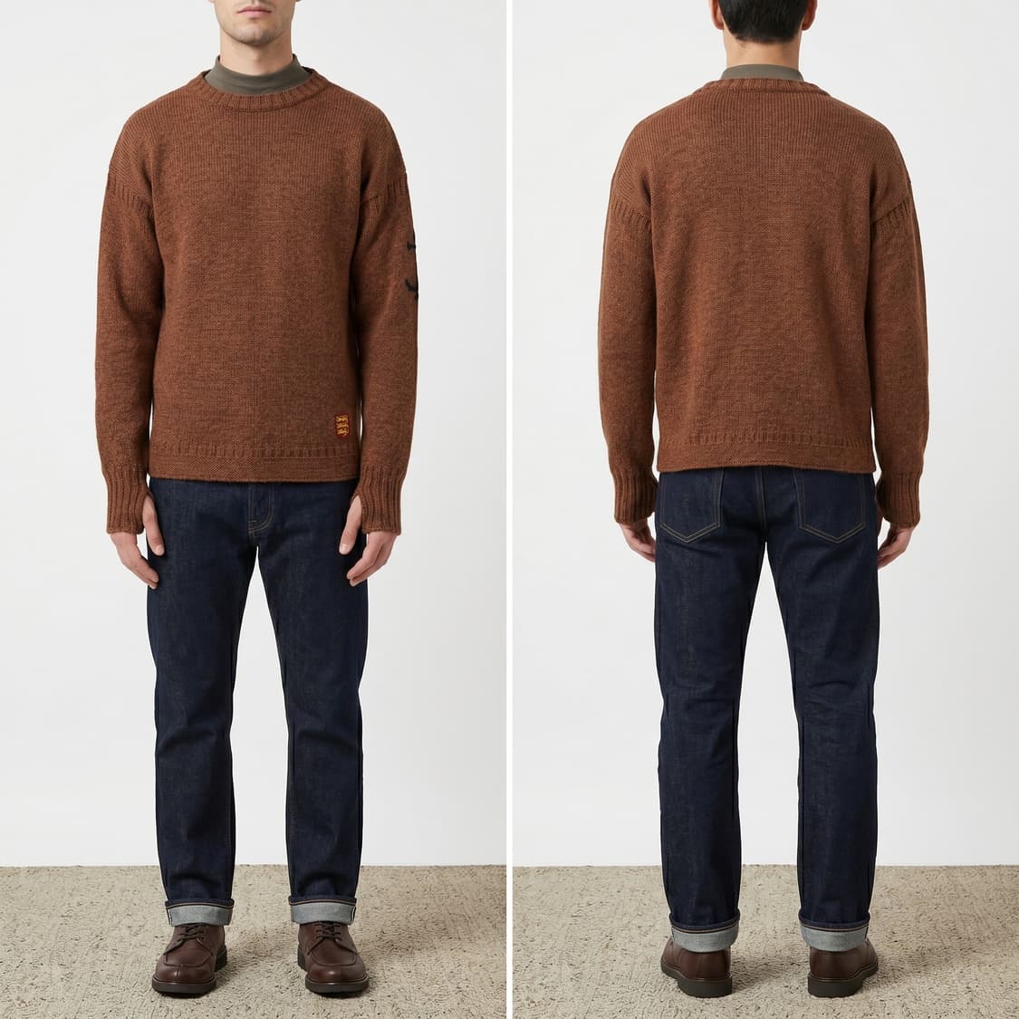 건지울른스 피셔맨 홀가먼트 니트 진저 44(105-110) 상품이미지1