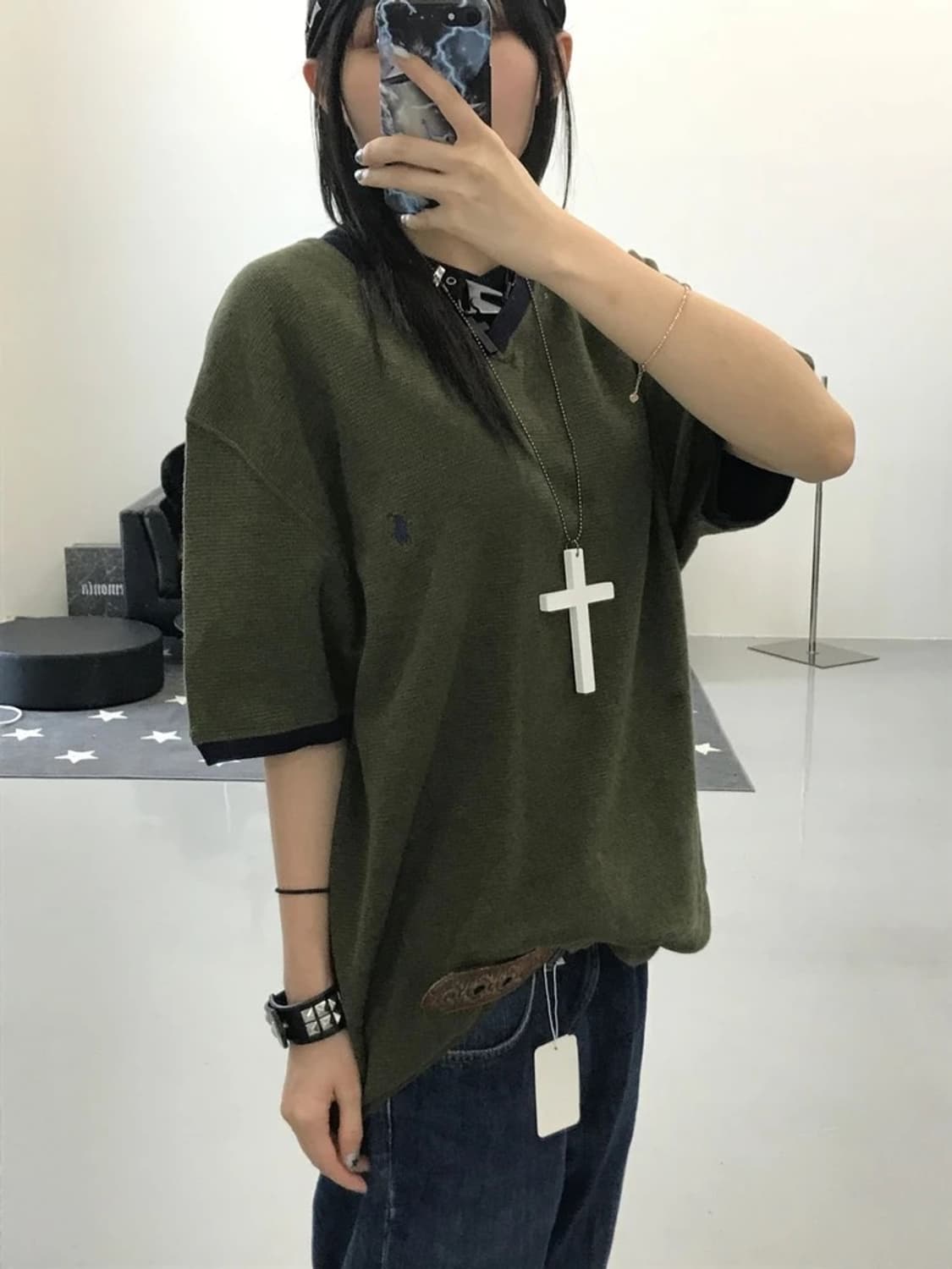 폴로 랄프로렌 카키 반팔 상품이미지2